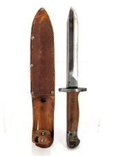 Rare Original 1918 WWI Era Remington U.S. Bayonet Knife w/ Leather Sheath