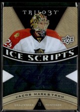 2013-14 Upper Deck Trilogy Ice Scripts Jacob Markstrom Auto #IS-JM