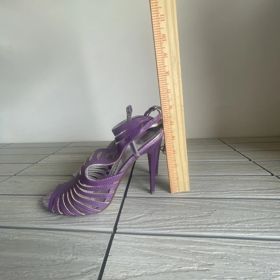 Miss Me 紫色裹身踝带露趾高跟鞋 9 码 — 第 3/4 张图片