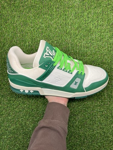 Size 11 LV (12-12.5 US) Louis Vuitton Trainer ' Green ' | GREAT CONDITION! - Picture 3 of 18