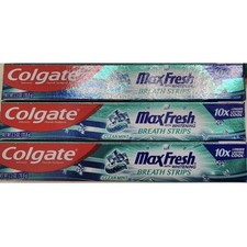 Colgate Max Fresh Whitening Toothpaste with Mini Breath Strips 2.5 Oz 3 Pack