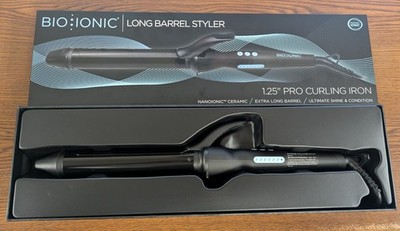 1pc BIO IONIC LONG BARREL STYLER 1.25'' PRO CURLING IRON NEW IN BOX