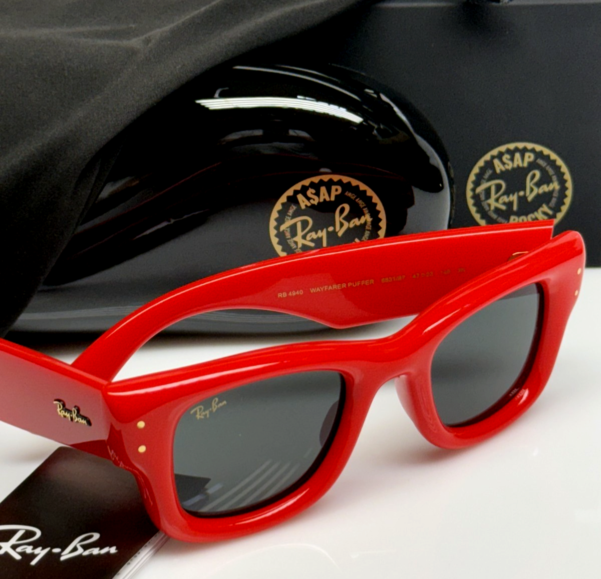 Ray-Ban x A$AP Rocky Wayfarer Puffer RB 4940 6831/87 Red + Ultra