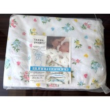 Vintage Bunny Esmond Chatham Bunny Posies Receiving Blankets 2 Pack Floral 30x40