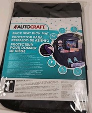 Autocraft AC 4813 Kick Mat Auto Seat Protector Black Organizer 18x24 New in Pkg