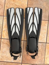 Atomic Aquatics Split Fins Nature's Wing Silver Black Scuba Swim Dive Fins - Med