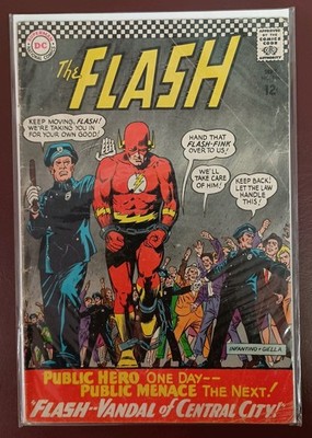 The Flash #164 Flash--Vandal of Central City! Silver Age 1966