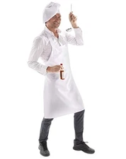 Hauntlook Head Chef Costume Adult One Size Apron Hat Cook