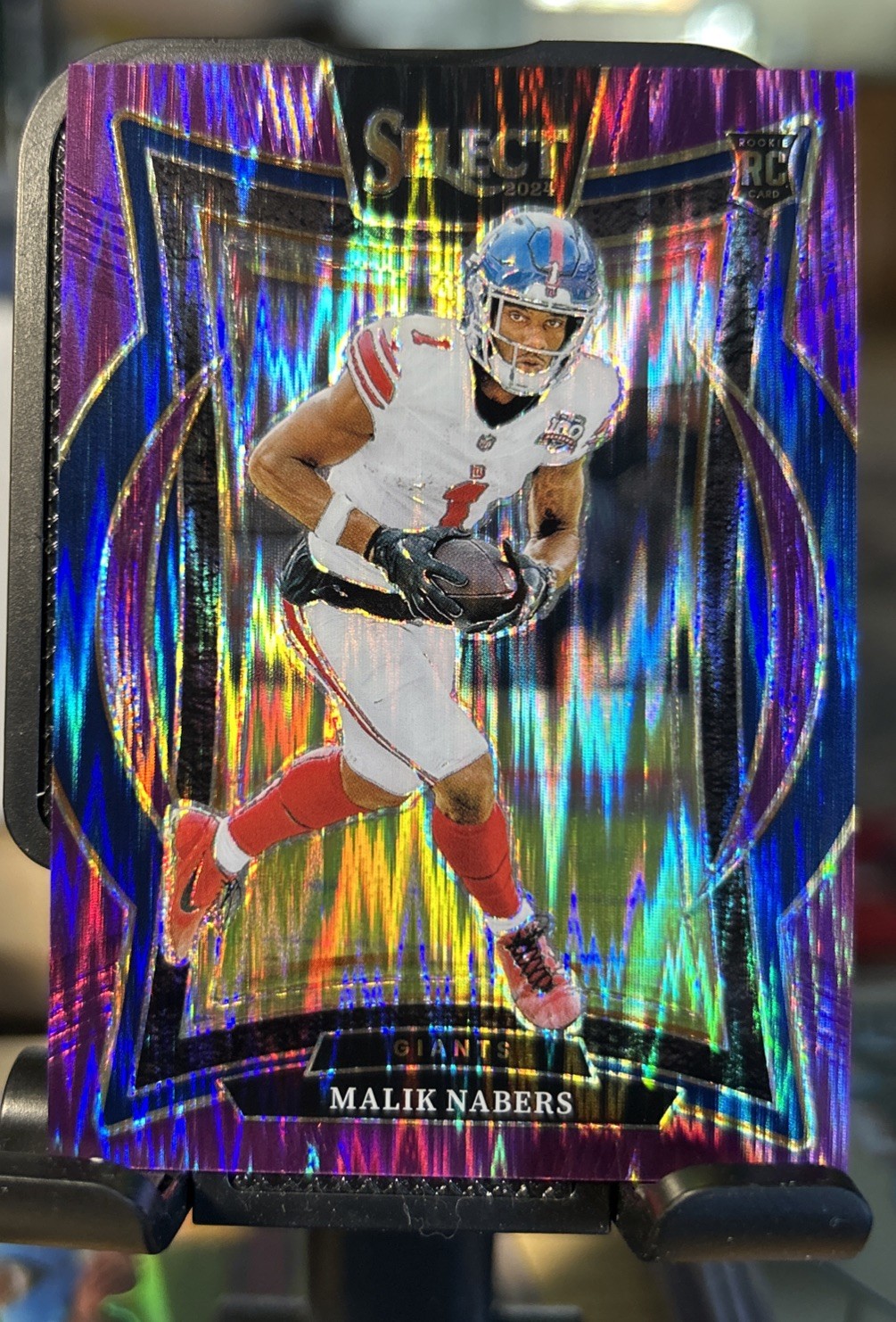 2024 Panini Select - Concourse Malik Nabers #29 Purple Shock Prizm /360 (RC)