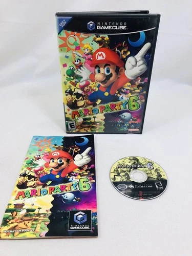Nintendo Gamecube Mario Party 6 Complete W Manual No Inserts Tested Working