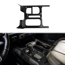 Carbon Fiber Style Interior Center Control Gear Shift Panel Cup Holder Cover ...