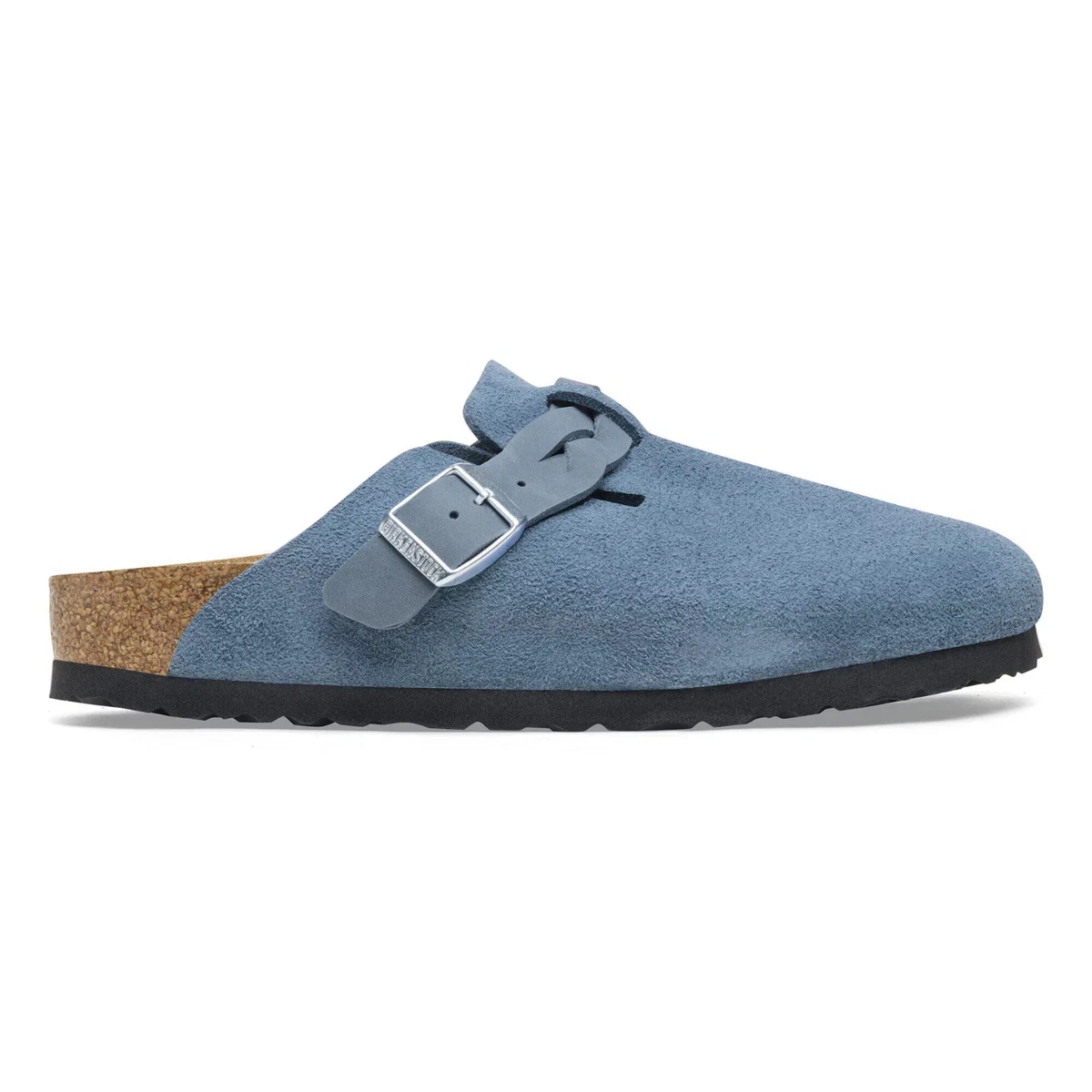 Birkenstock Boston Braided Suede Leather Women's Clogs Elemental Blue New