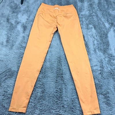 Aurola Legging Women's S Orange Compression Performance Gym Running Yoga Workout