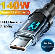 Hi Qual USB C to USB C Cable 5A PS5 100W Fast Charging Copper LED Display Type-C
