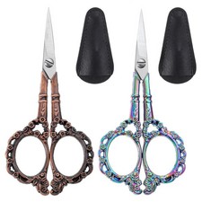 2 Pcs Pretty Embroidery Scissors Small Crochet Thread Scissors...