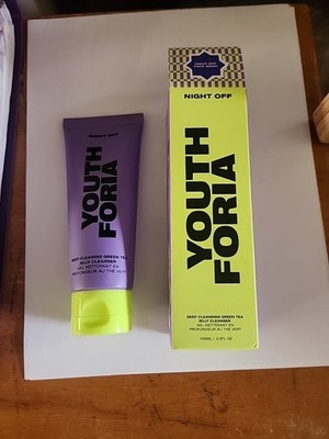 Youth Foria Night Off Deep Cleansing Green Tea Jelly Cleanser 100mL NIB