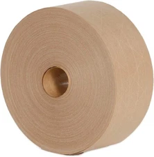 PackageZoom 8 Rolls Reinforced Gummed Kraft Paper Tape, 2.75 Inches x 375 Feet W