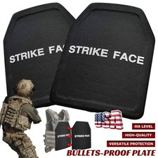 2Pack 10x12" Tactical Body Armor Plates Bullet Proof Light Weight Level 3A Curve