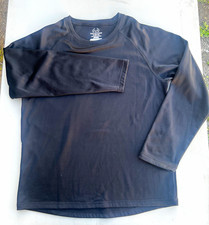 Realtree Men's Black Lightweight Polyester Long Sleeve Raglan Crew Tee M