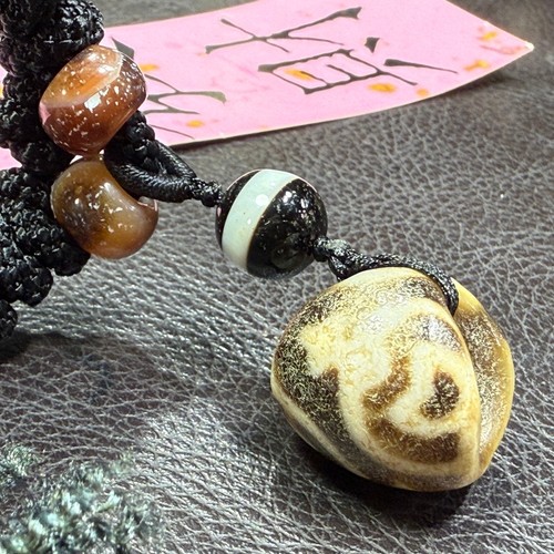Tibetan Nepalese Himalayan Ancient agate Old Dzi Talisman eye Beads Amulet - Picture 1 of 13
