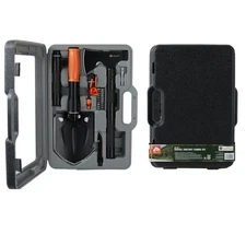 15.35" Folding Shovel Survival Kit, 30-in-1, Alum Handle, Hard Case