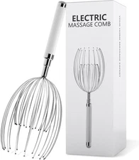 Electric Scalp Massager, Handheld Hair Massage Tool Head Silver 