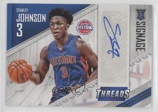 2015-16 Panini Threads Signage Rookies Stanley Johnson #SR-SJ Auto os5