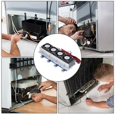 4 Chip Refrigerator Thermoelectric Peltier Cooler Water Cooling Device 12V 288W