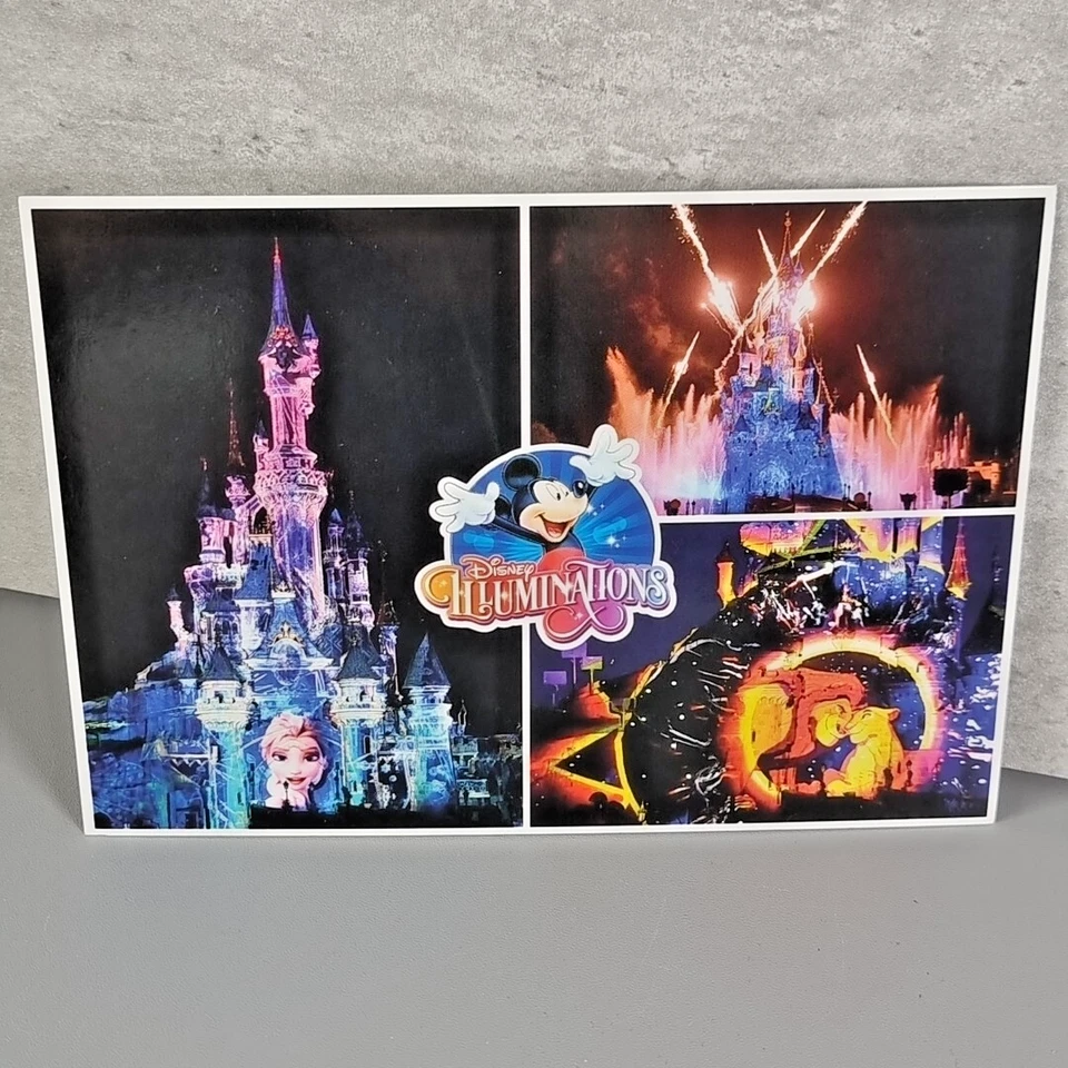 Postcard Disneyland Paris Iluminations Fireworks Art Work  Discontinued Design - Image 2 of 4