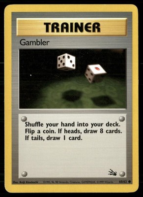 Gambler 60/62 Common Fossil Pokemon Unlimited LP