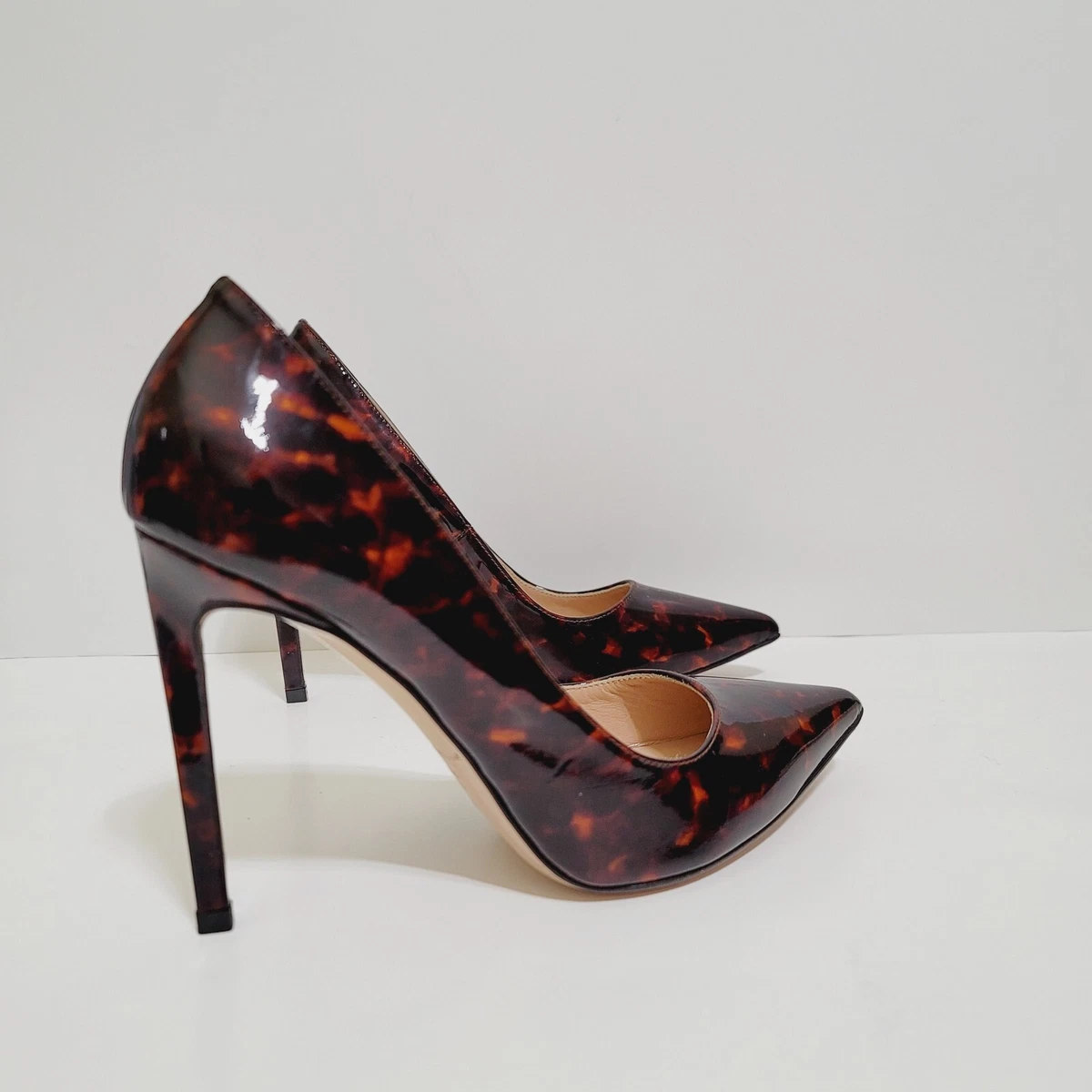 MARCO BARBABELLA Tortoise Shell Print Patent Leather Stiletto