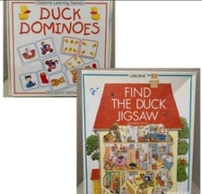 Usborne Vintage Learning Game  Puzzle: Duck Dominoes  Find The Duck Puzzle