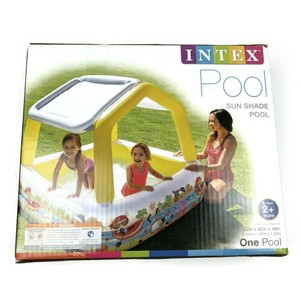 intex inflatable ocean scene sun shade kids swimming pool with canopy 57470ep