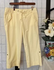 J. Crew VTG 90s City Fit Wom 6 Yellow Classic Twill Chinos Capri Pants