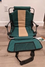 Stansport folding stadium seat with arms with fold-down storage unit