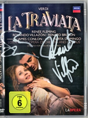 DVD Renee FLEMING Rolando VILLAZON Signed VERDI LA TRAVIATA Renato BRUSON CONLON