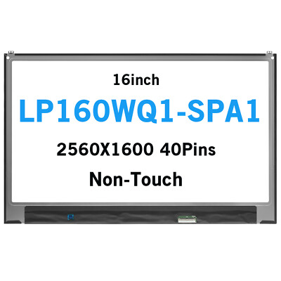 LG Gram 16 16Z90P LCD Screen LP160WQ1-SPA1 WQXGA 2560X1600 IPS 40Pins LCD Panel.