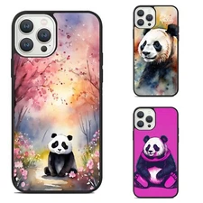 For Apple iPhone Samsung Galaxy Motorola Plastic TPU Cover Zoo Giant Panda Print