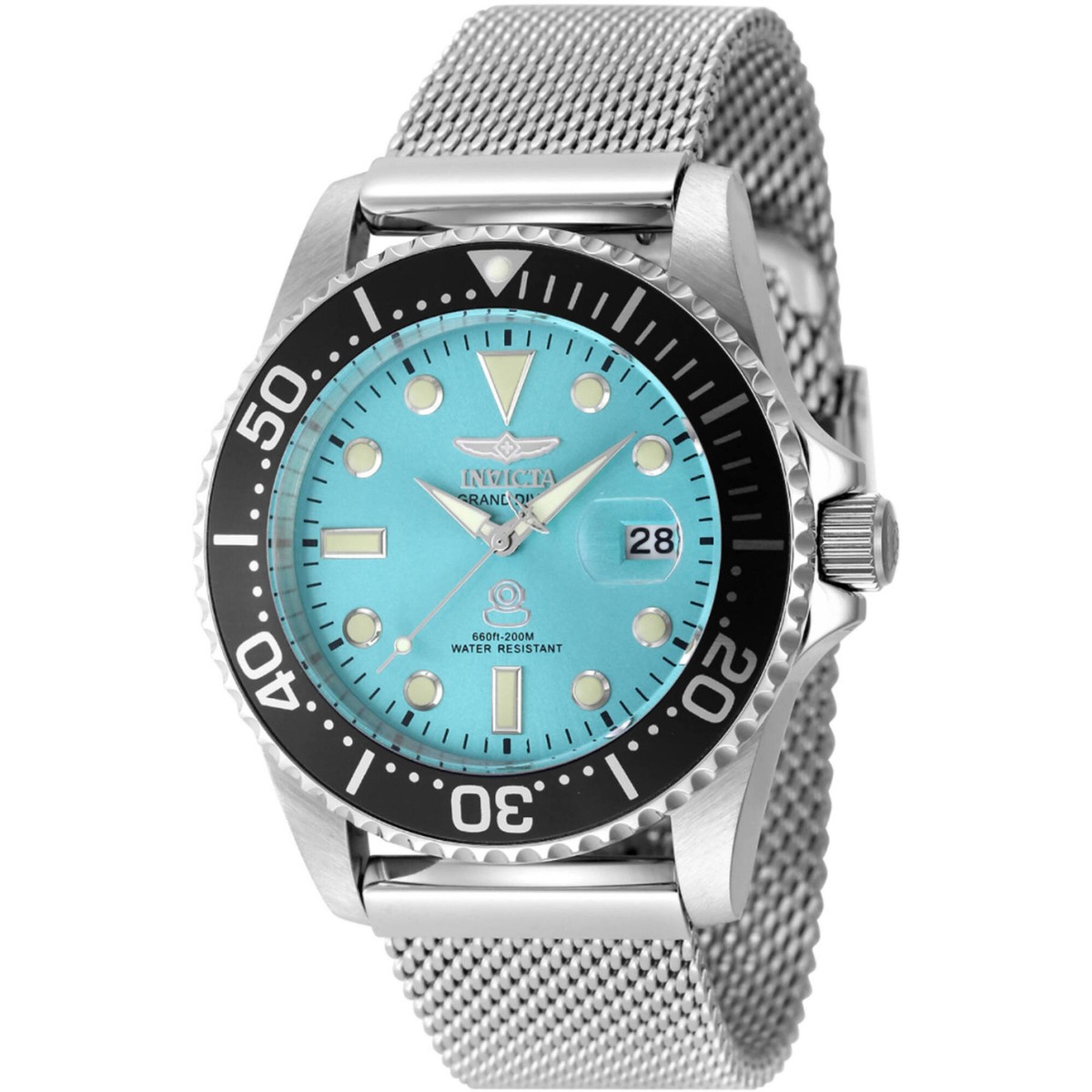 Invicta Men's Watch Pro Diver Quartz Blue Dial Silver Steel