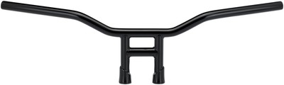 Biltwell Inc. 1in. Tyson 8in. Slotted Handlebar-Black Electroplated-6218-2016