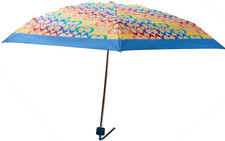 Coach Uv Protection Mini Umbrella In Rainbow Pride LGBTQ Signature Nylon NEW NWT