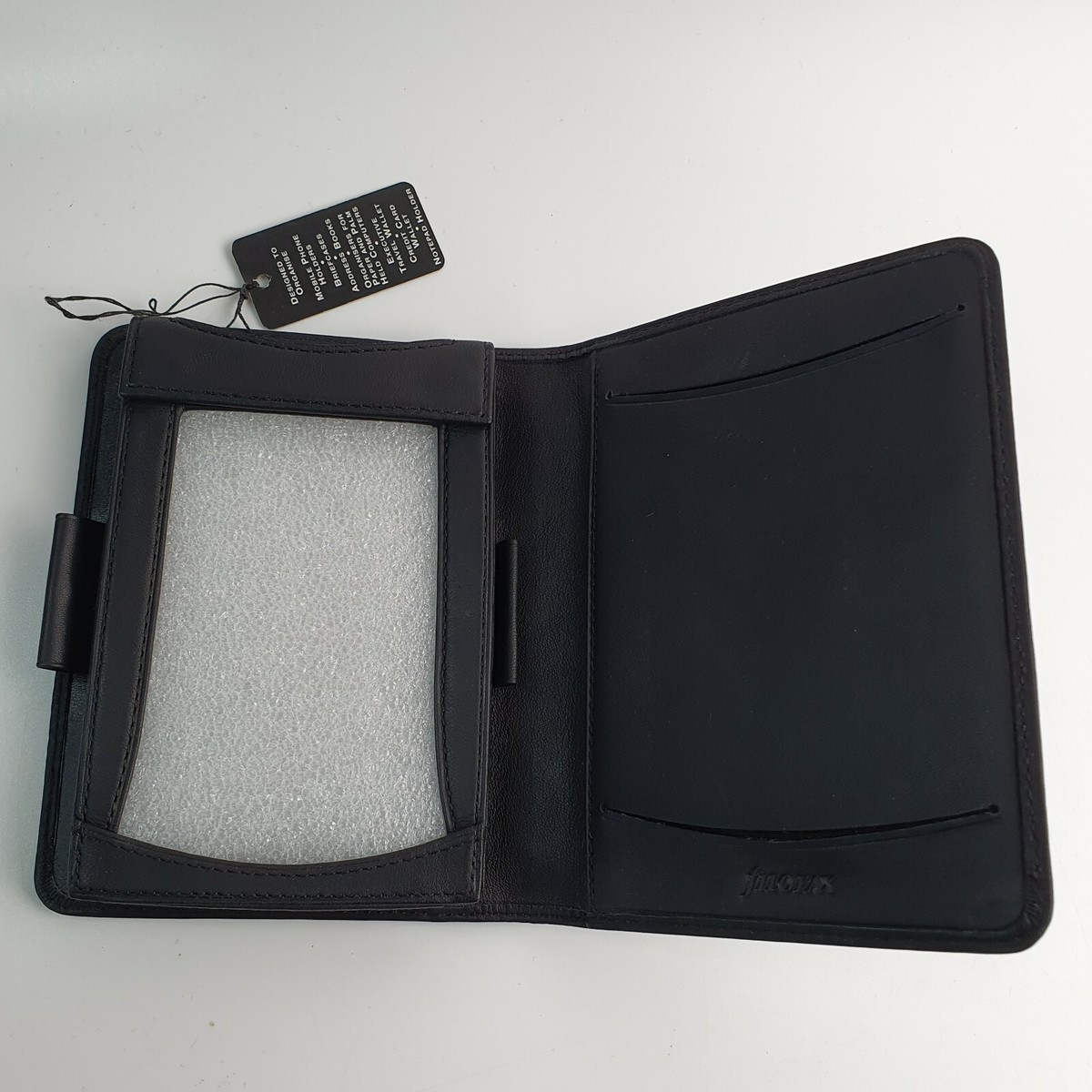 Filofax 821702 Belgravia Black Deluxe Leather Personal PDA Holder