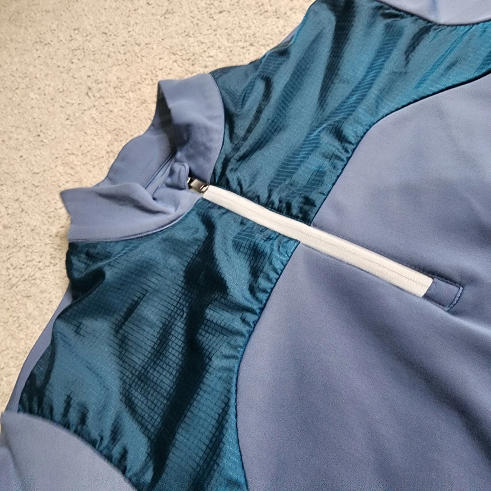 Adidas Climaheat Quarter Zip Pullover Men’s  XL Blue Long Sleeve Performance - Image 3 of 4