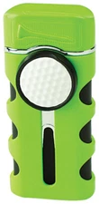 Green Matte Vector Caddie Single Flame Jet Torch Cigar Butane Lighter - 9312