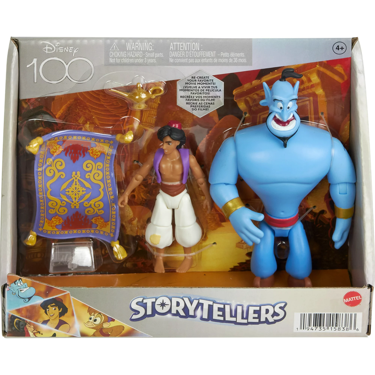 Disney Aladdin Storytellers Pack of 3 Figures, Authentic Posable