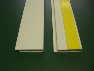 PVC   Abdeckleiste, Hohlkammerleiste, Kunststoffleiste KA 60 x 7 selbstklebend