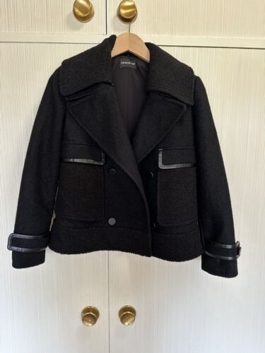 Emporio Armani Women’s Size 10 Black Wool Mix Jacket RRP $629.00 - Picture 1 of 9