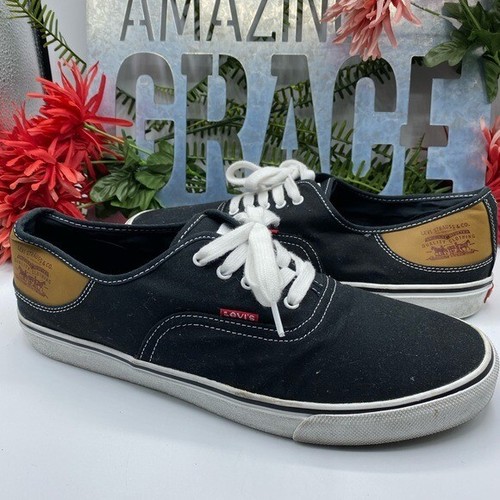 Levi's Sz 12 Black Lace Up Sneakers | eBay