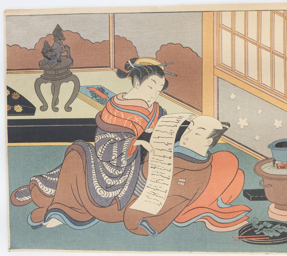 Antique Japanese Ukiyo-e Woodblock Print Suzuki Harunobu | eBay