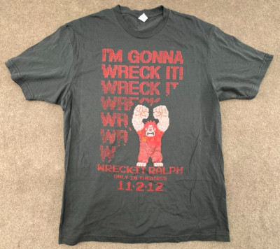 RARE Disney Wreck-It Ralph 2012 Movie Promo Theatre Release T-Shirt Mens Large